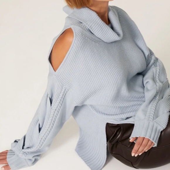 Jonathan Simkhai Blue Chloe Sweater - Picture 5 of 15